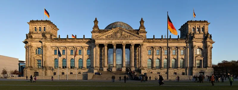 The Reichstag building in Berlin